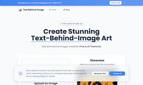 Text Behind Image